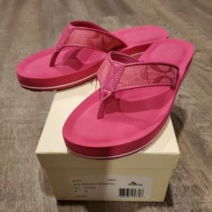 Pink Coach flops